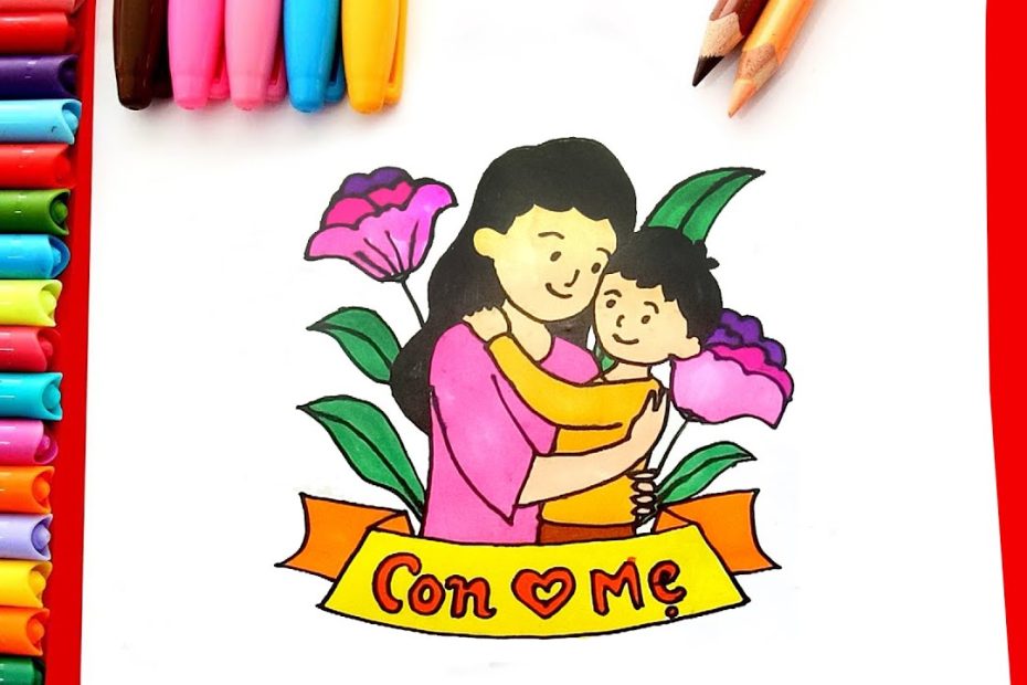 Vẽ Tranh Chúc Mừng Ngày 20-10 Đơn Giản | Vẽ Tranh Tặng Mẹ Của Em - Youtube