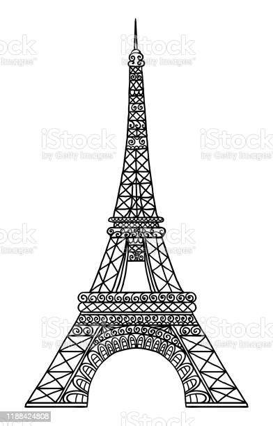 Vẽ Tay Minh Họa Nghệ Thuật Dòng Tháp Eiffel Biểu Tượng Paris Trên Nền Trắng  Hình Minh Họa Sẵn Có - Tải Xuống Hình Ảnh Ngay Bây Giờ - Istock