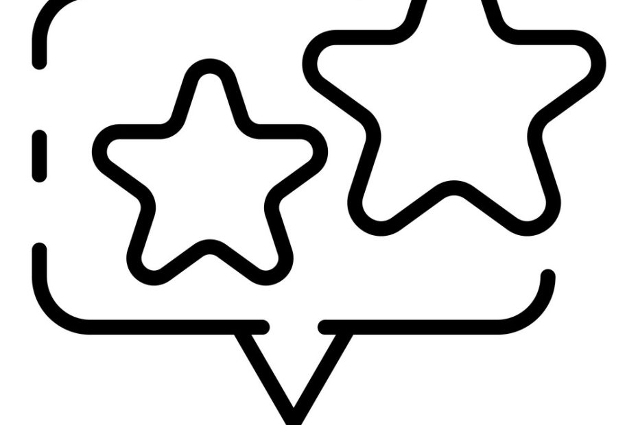 Bubble With Stars Icon Outline Style Royalty Free Vector