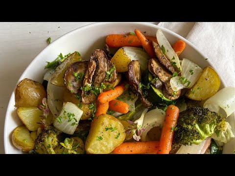 Easiest Oven Roasted Vegetables — No Mess or cleanup!